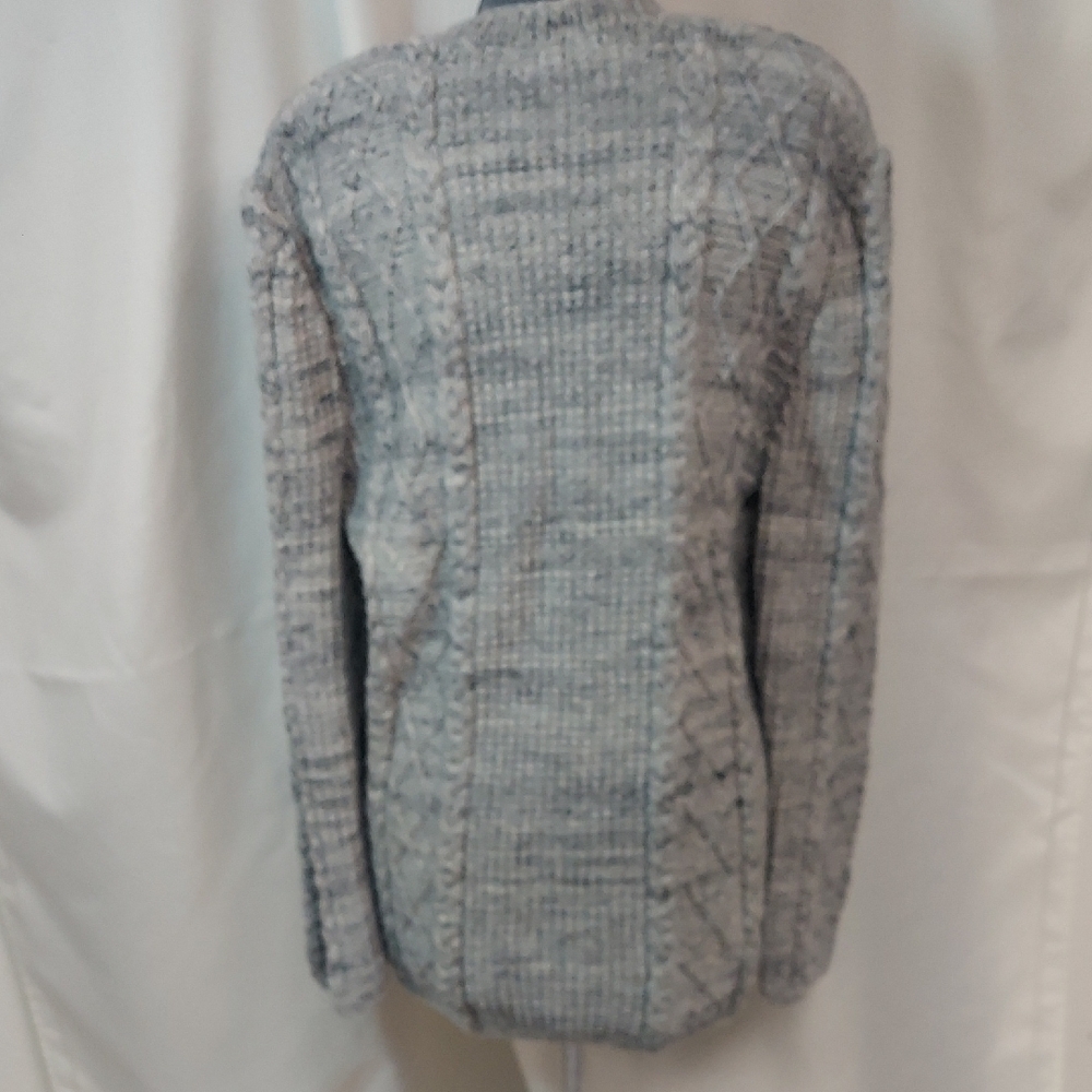 Men's Gray Cardigan Sweater - Picture 2 of 5